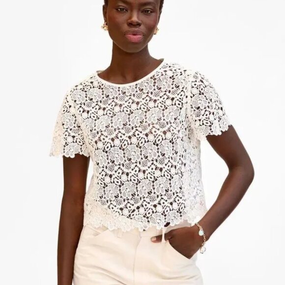 Sandro Lace Blouse chic crochet size xs - Picture 1 of 6